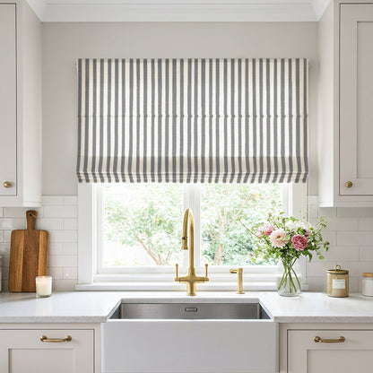 Alfred Stripe Custom Roman Shades
