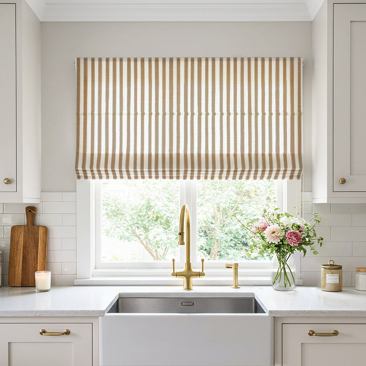 Alfred Stripe Custom Roman Shades