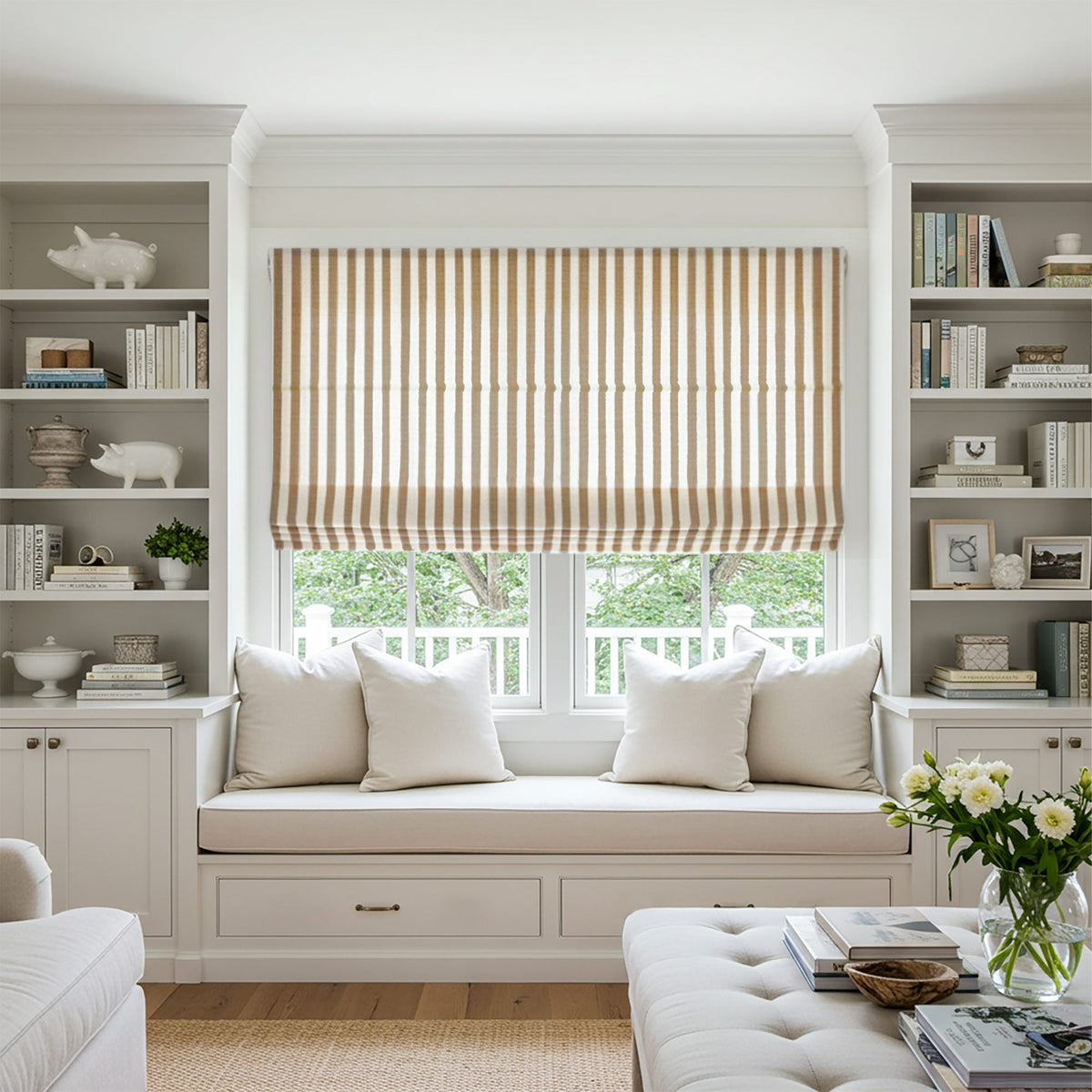 Alfred Stripe Custom Roman Shades
