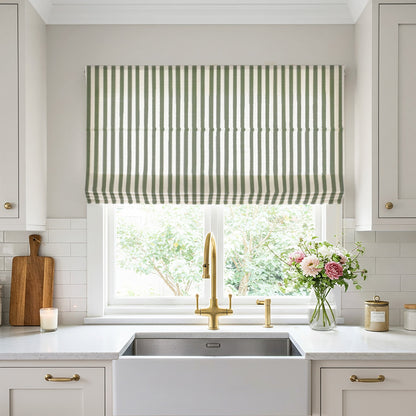 Alfred Stripe Custom Roman Shades