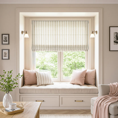 Alfred Stripe Custom Roman Shades