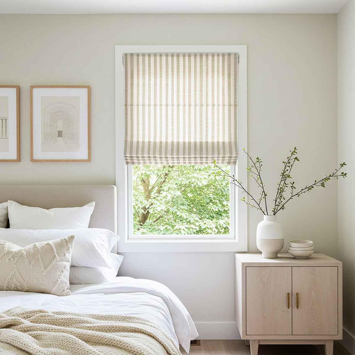 Alfred Stripe Custom Roman Shades