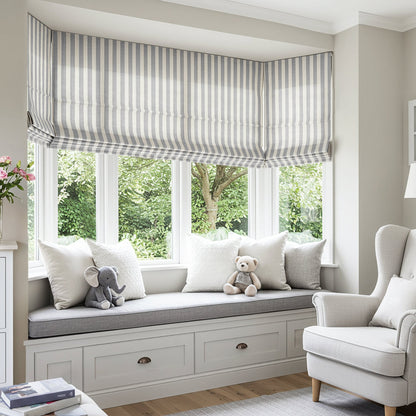 Alfred Stripe Custom Roman Shades