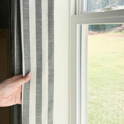 Alfred Stripe Linen Custom Curtains