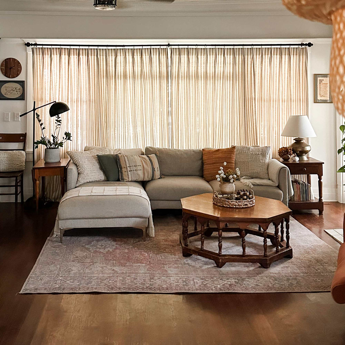 Alfred Stripe Linen Custom Curtains