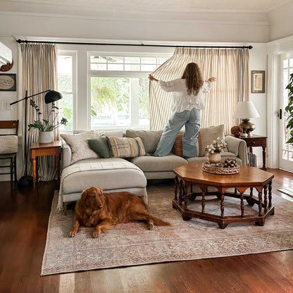 Alfred Stripe Linen Custom Curtains