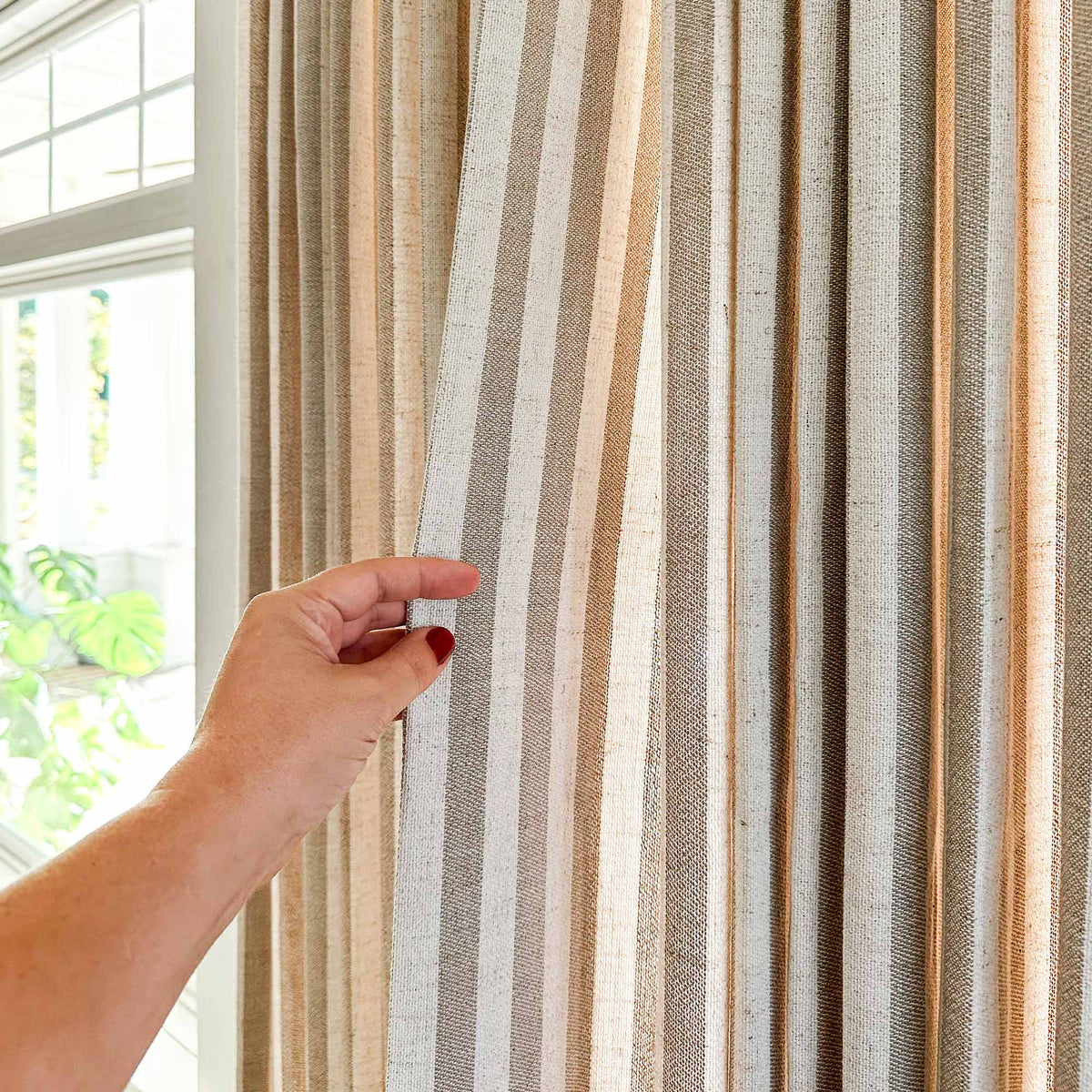Alfred Stripe Linen Custom Curtains