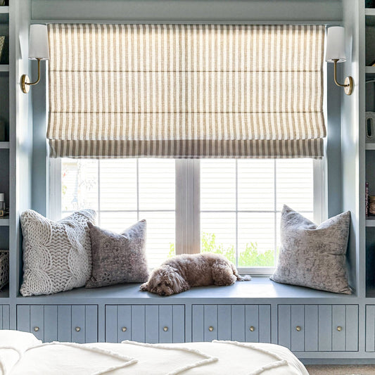 Alfred Stripe Custom Roman Shades
