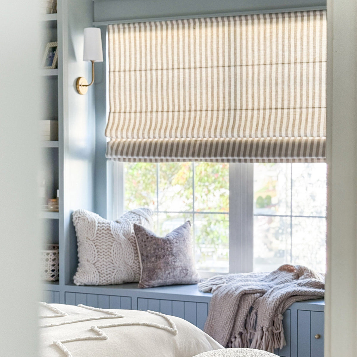 Alfred Stripe Custom Roman Shades