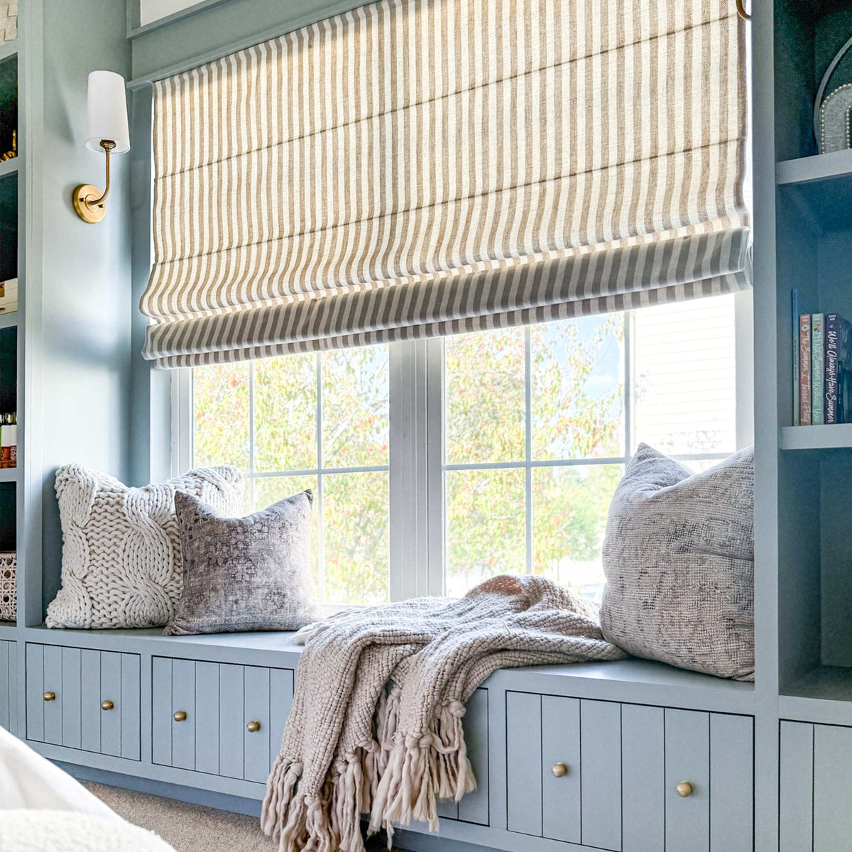Alfred Stripe Custom Roman Shades