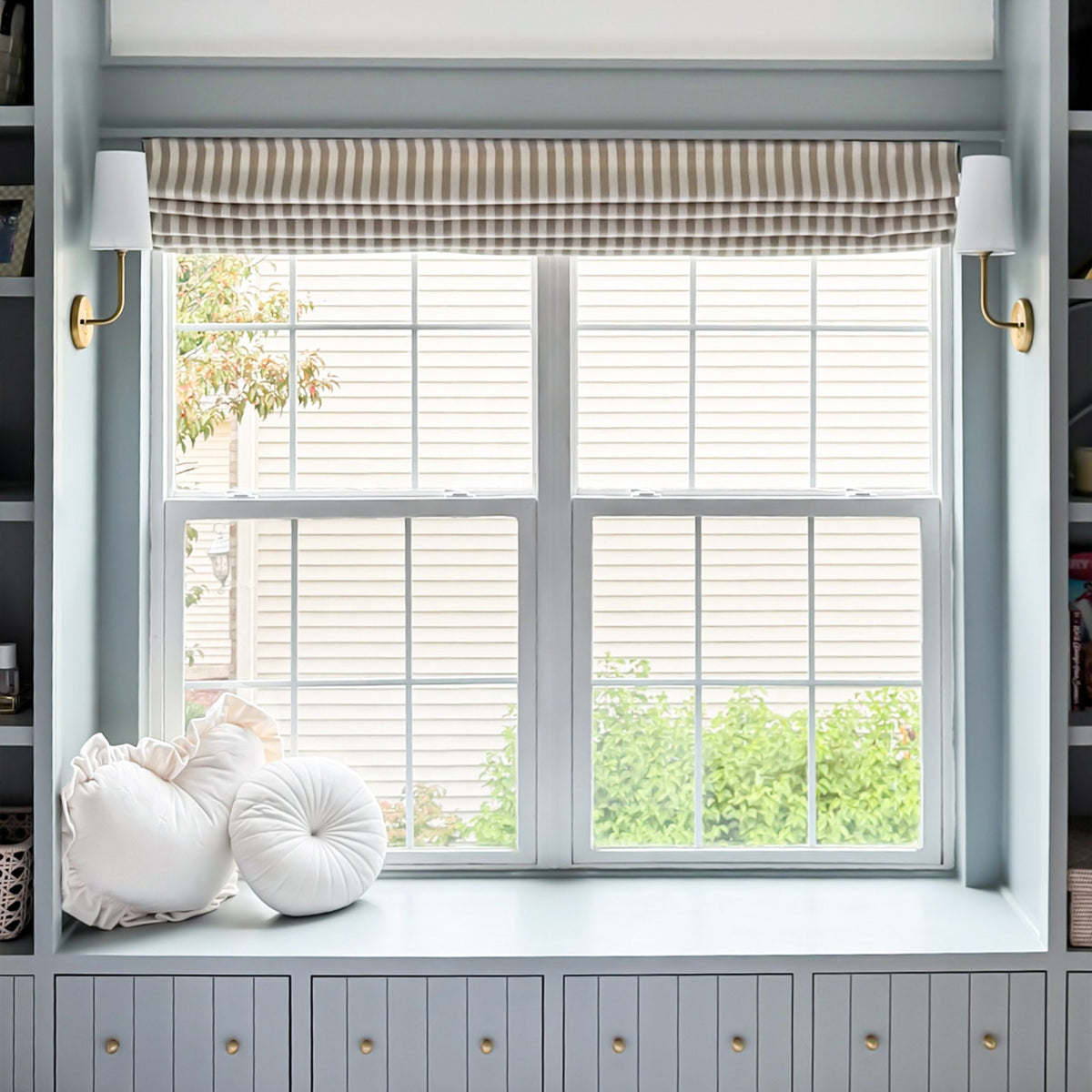 Alfred Stripe Custom Roman Shades