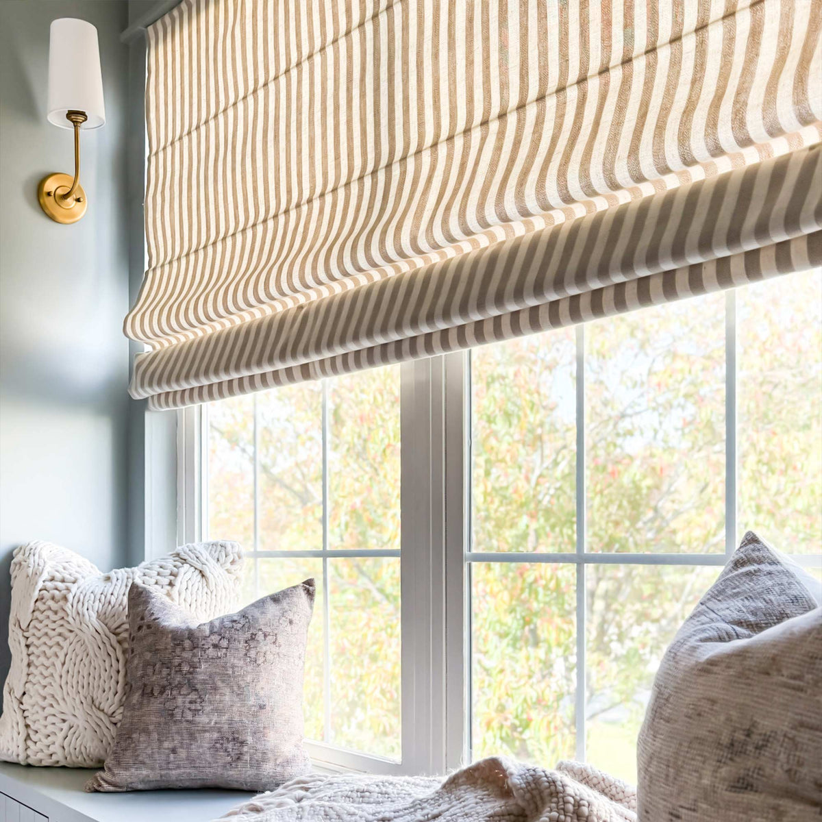 Alfred Stripe Custom Roman Shades