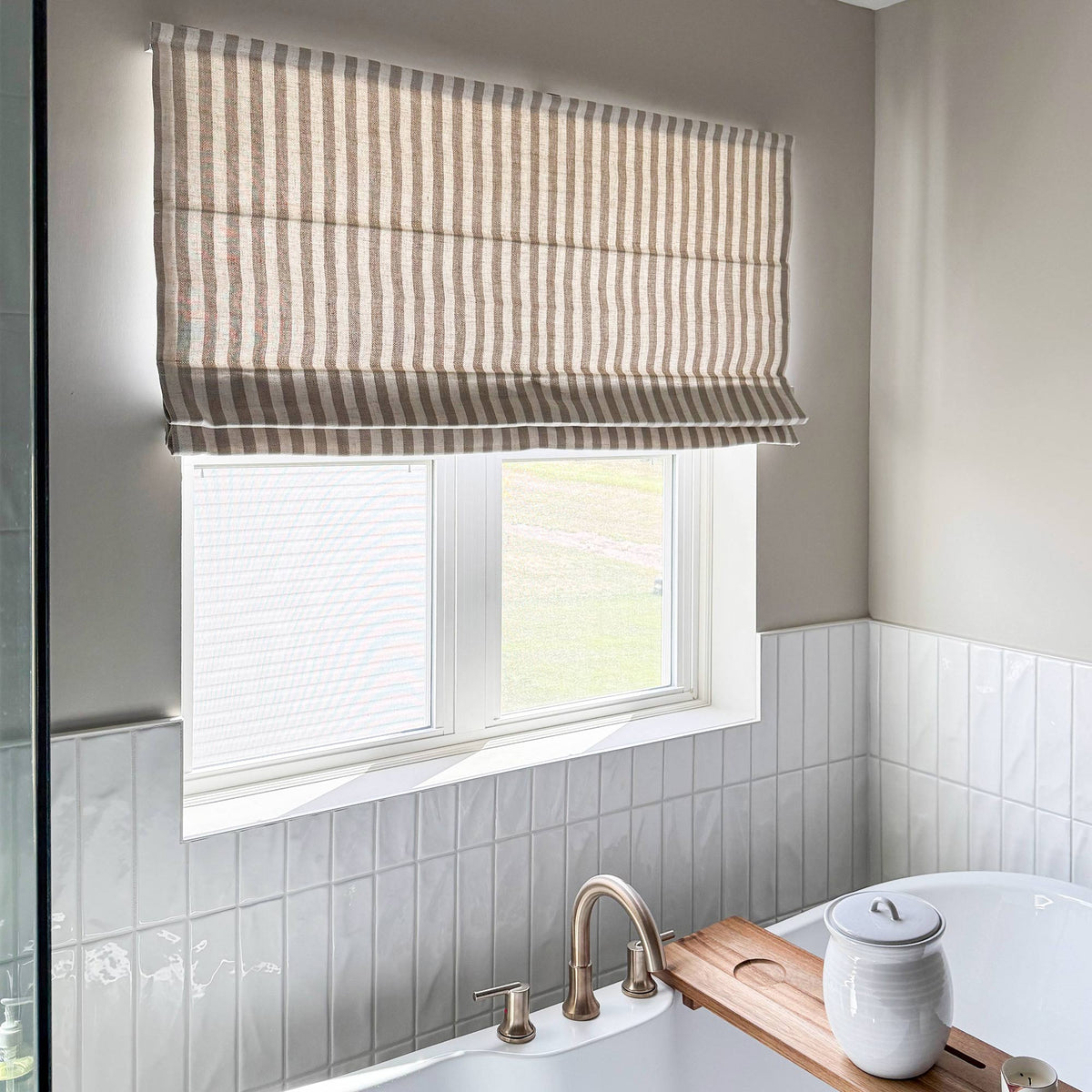 Alfred Stripe Custom Roman Shades