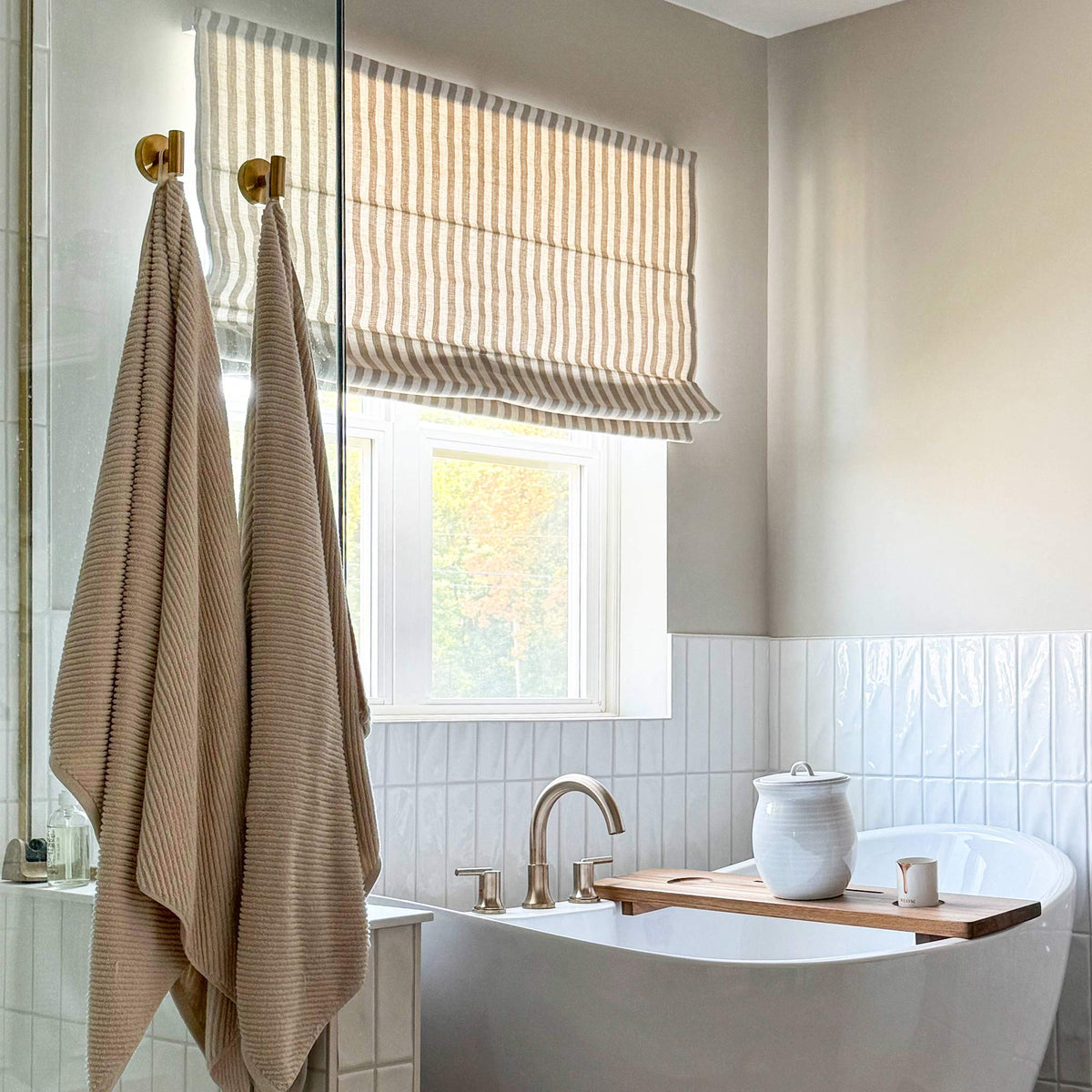Alfred Stripe Custom Roman Shades