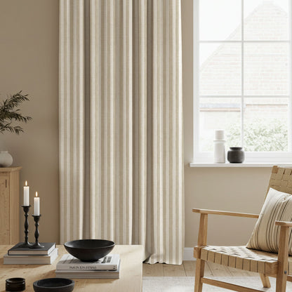Alfred Stripe Linen Custom Curtains