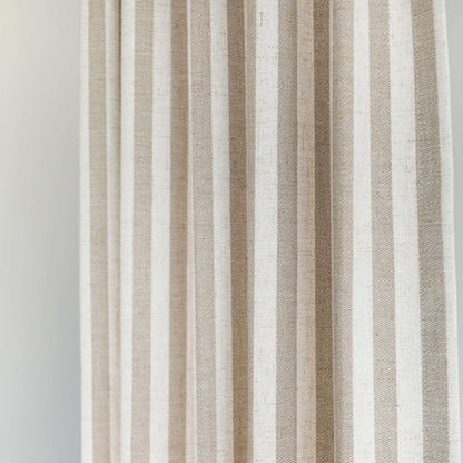 Alfred Stripe Linen Custom Curtains