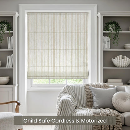 Amber Stripe Pattern Roman Shades
