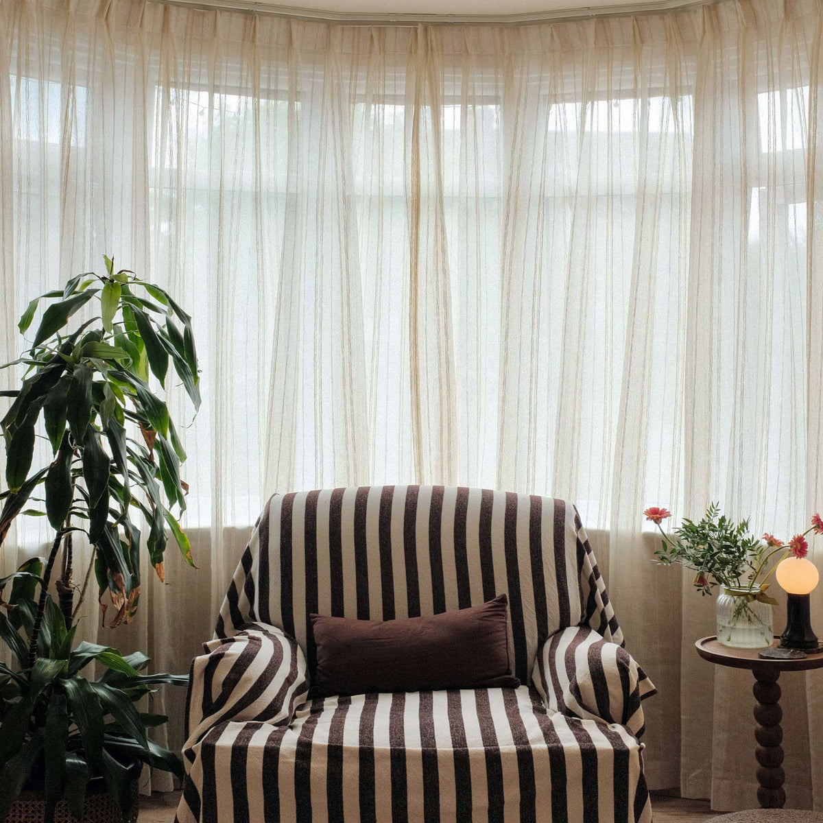 Amber Stripe Pattern Curtains