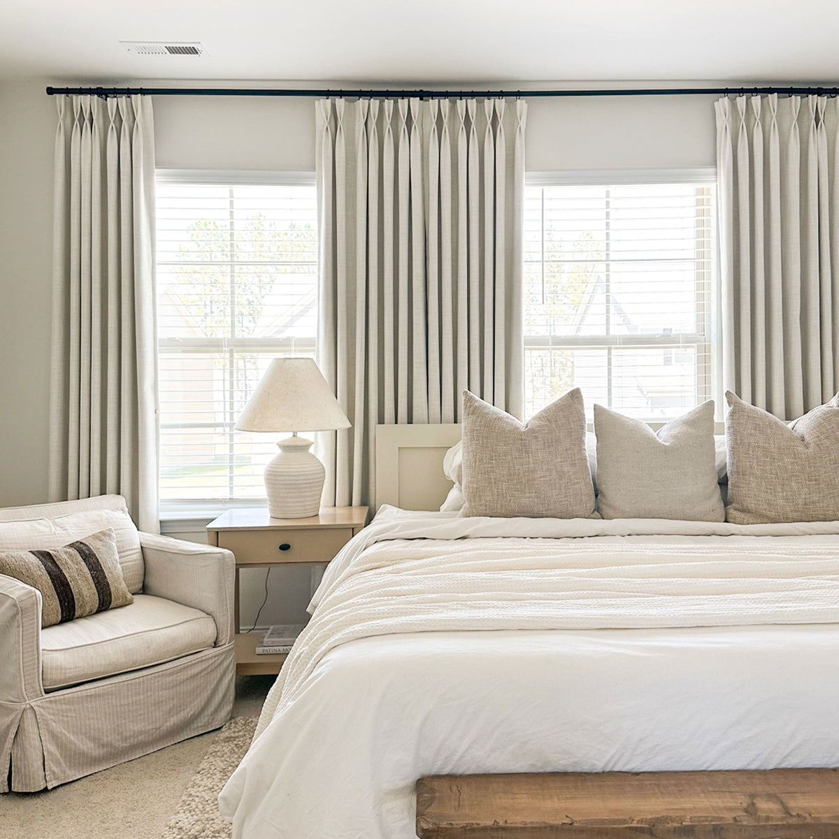 Blanche Cotton Blend Linen Look Curtains