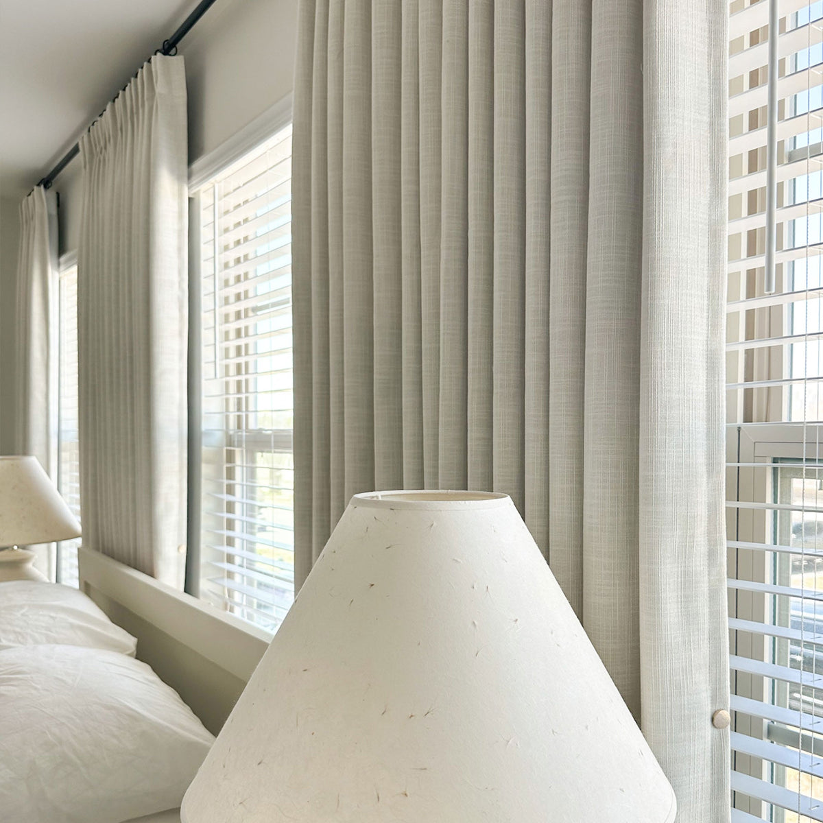 Blanche Cotton Blend Linen Look Curtains