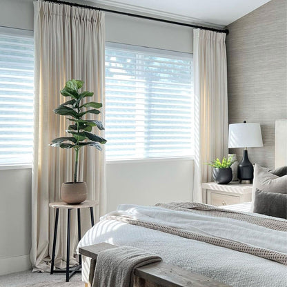 Blanche Cotton Blend Linen Look Curtains