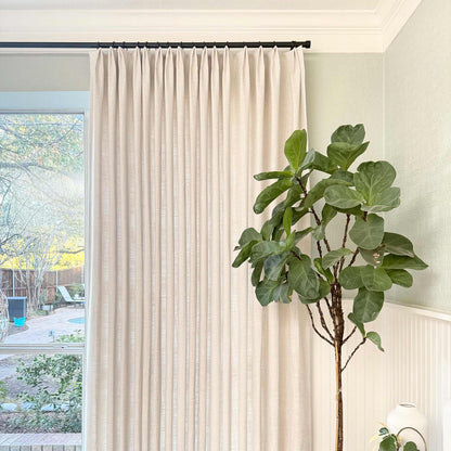 Blanche Cotton Blend Linen Look Curtains