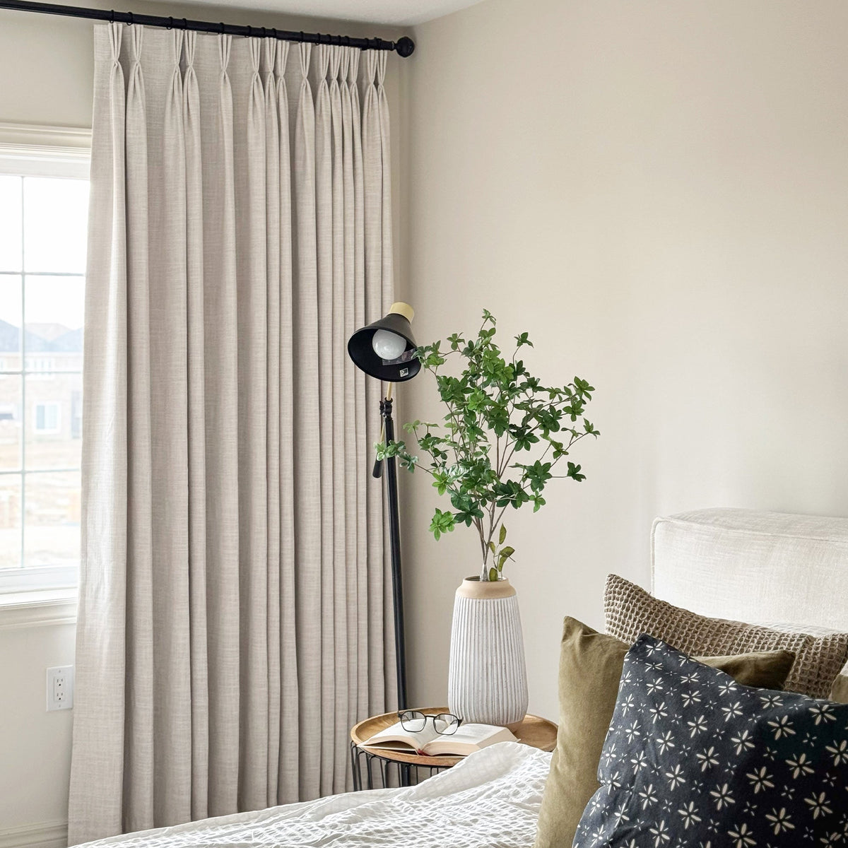 Blanche Cotton Blend Linen Look Curtains