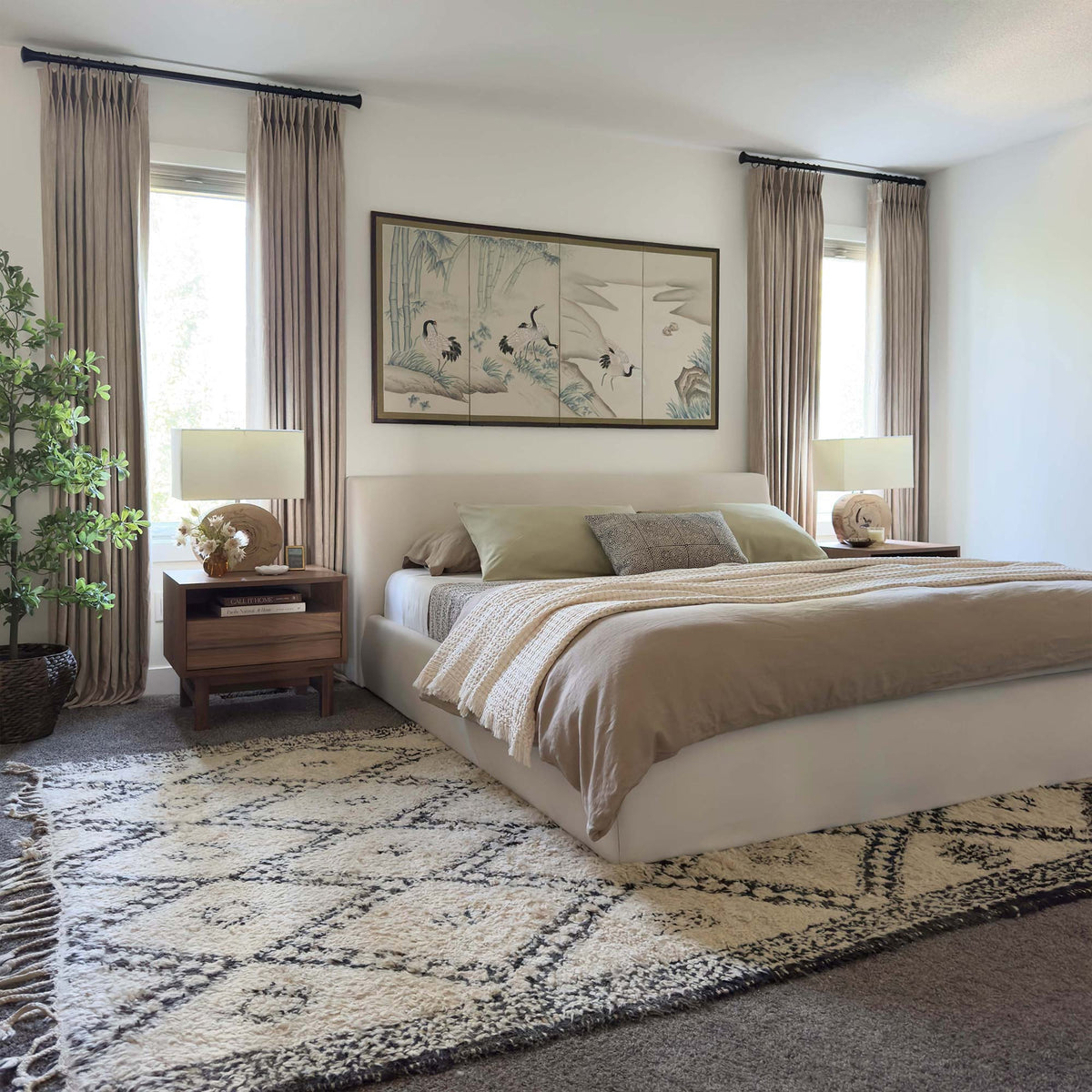 Eleanor Cotton-Blend Textured Curtains