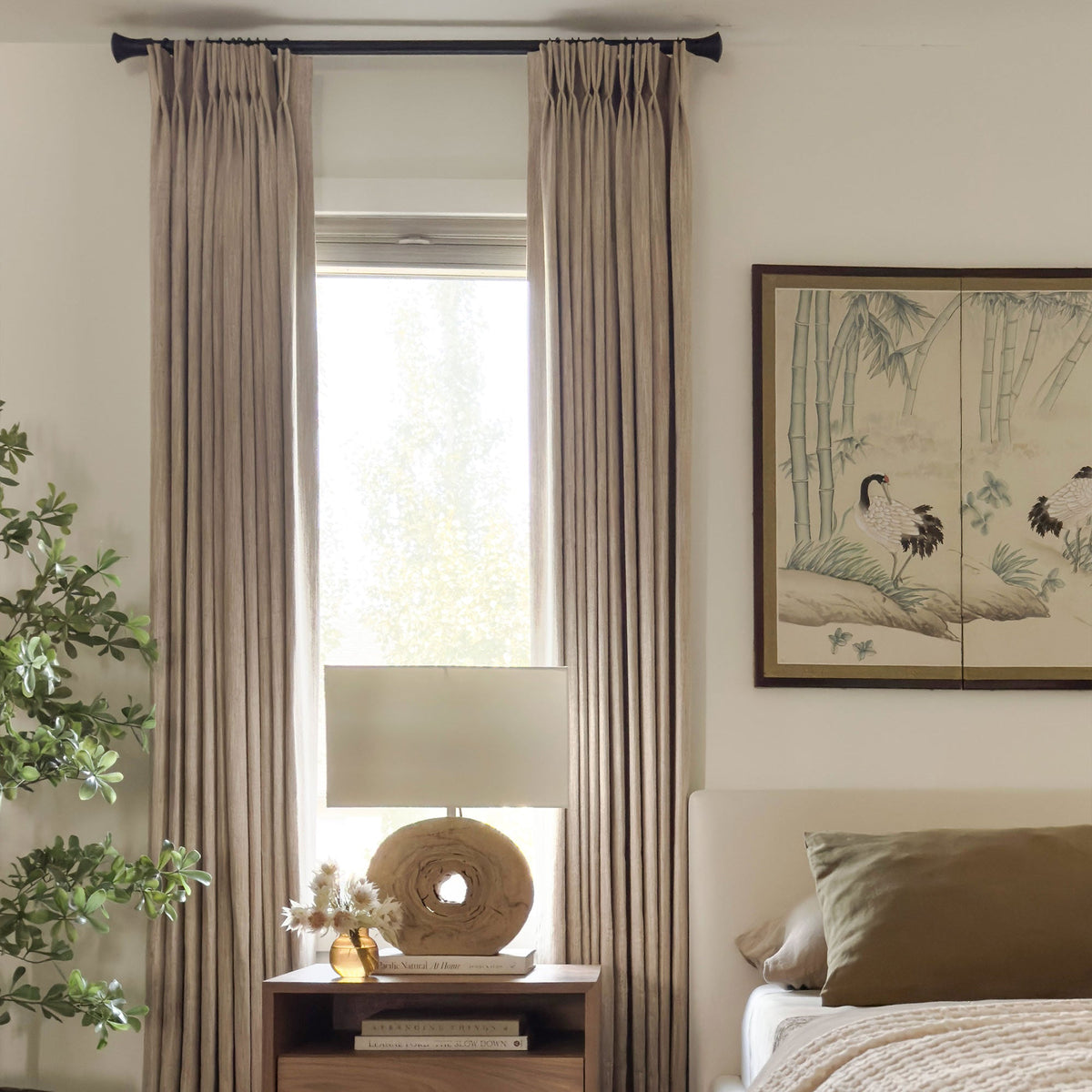 Eleanor Cotton-Blend Textured Curtains