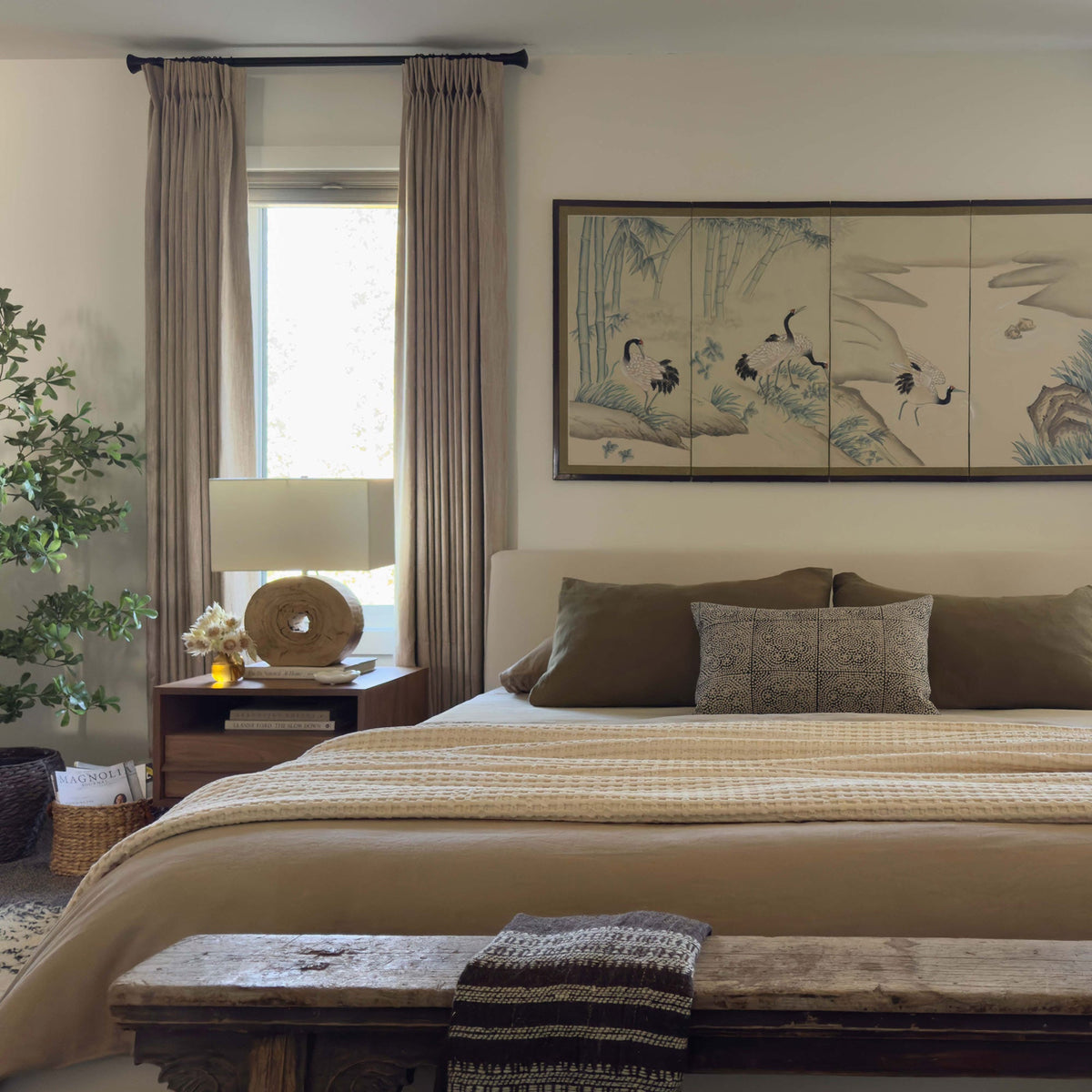 Eleanor Cotton-Blend Textured Curtains