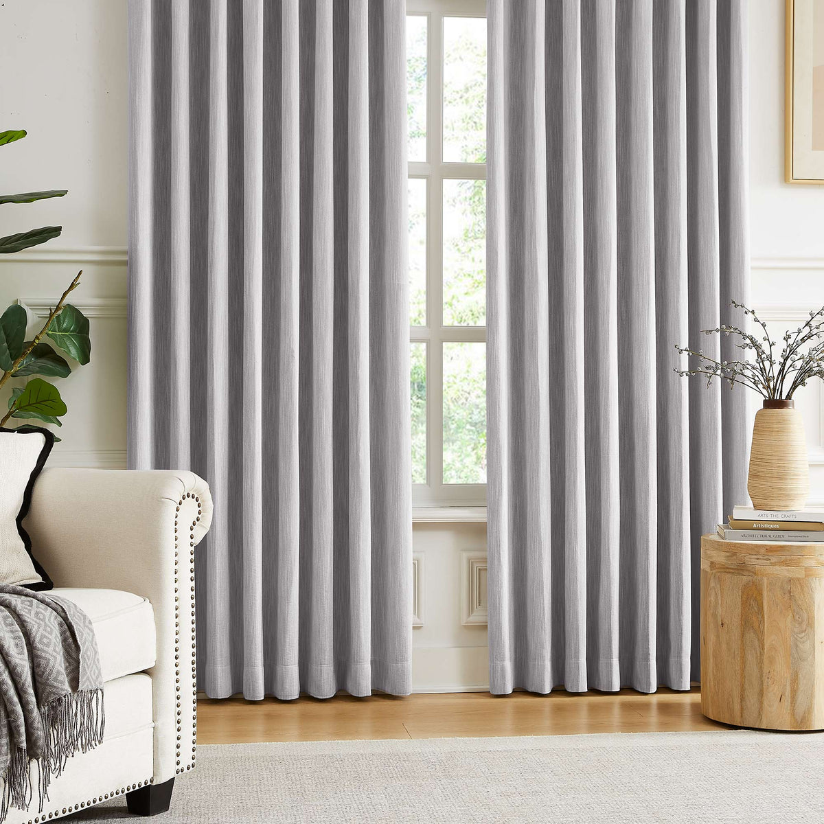 Eleanor Cotton-Blend Textured Curtains