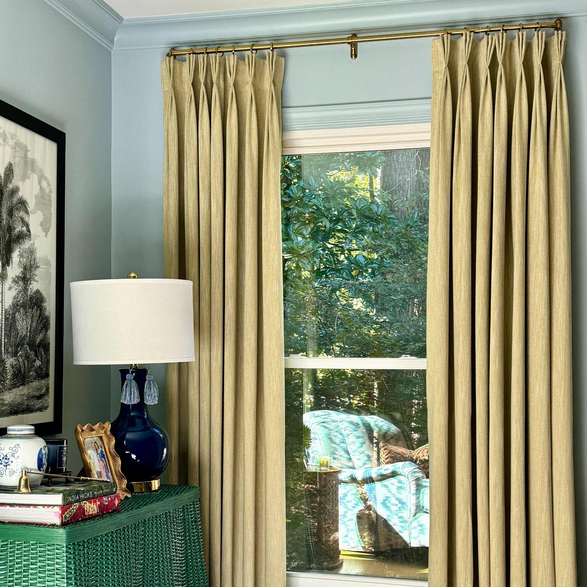 Eleanor Cotton-Blend Textured Curtains