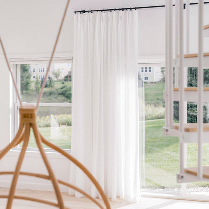 Flora Linen Semi Sheer Curtains