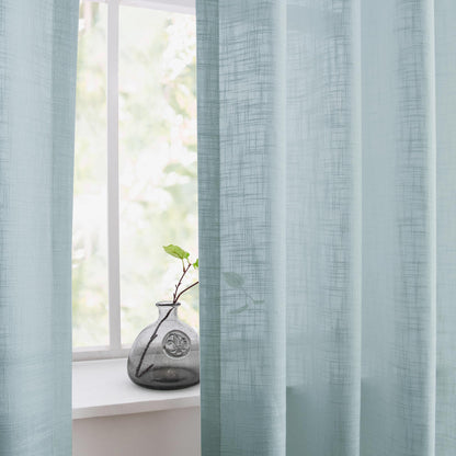 Flora Linen Semi Sheer Curtains