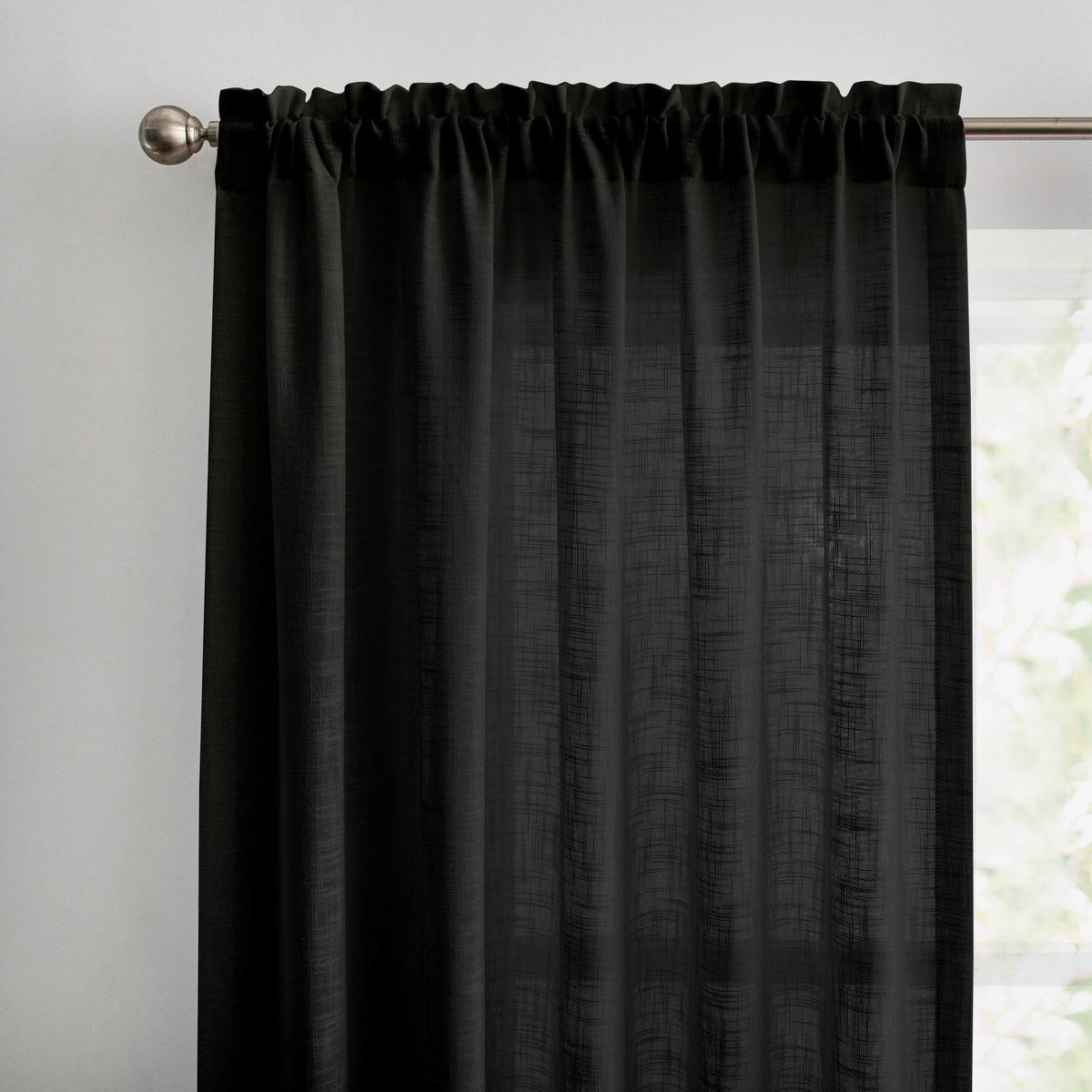 Flora Linen Semi Sheer Curtains