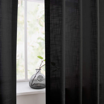 Flora Linen Semi Sheer Curtains