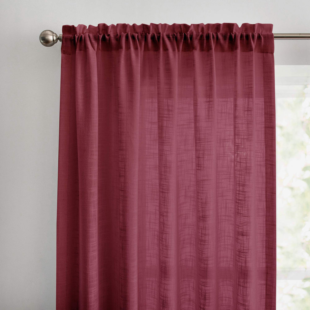 Flora Linen Semi Sheer Curtains