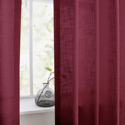 Flora Linen Semi Sheer Curtains