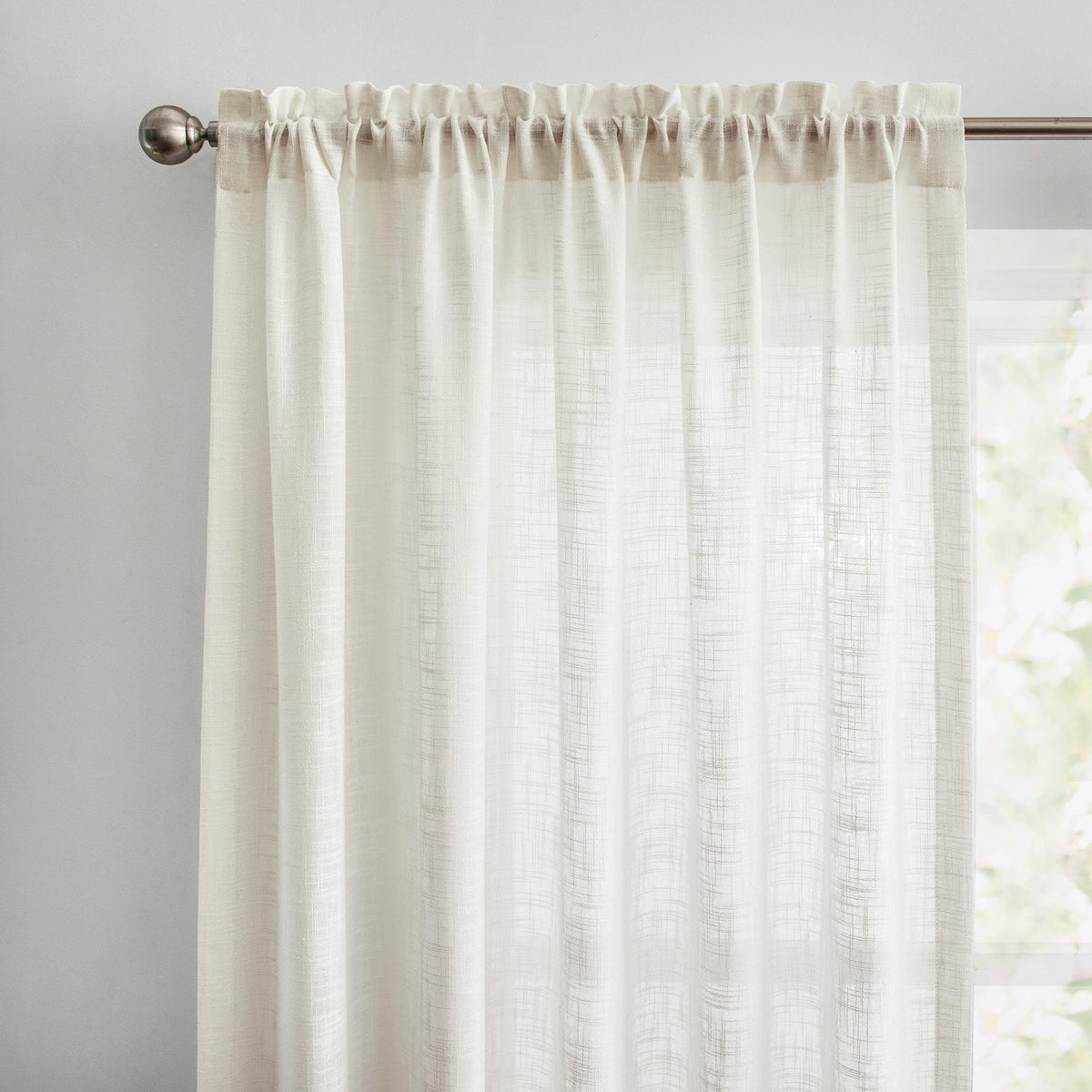 Flora Linen Semi Sheer Curtains