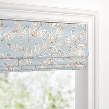 Fronde Leaf Pattern Custom Roman Shades