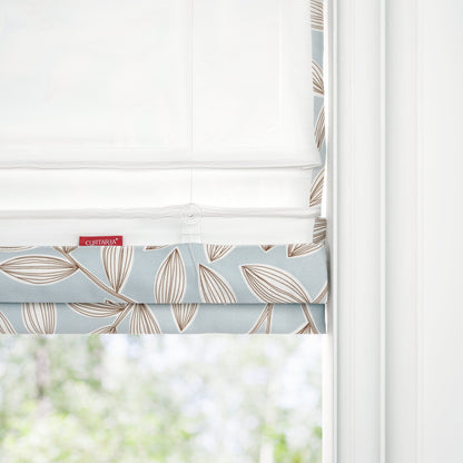 Fronde Leaf Pattern Custom Roman Shades