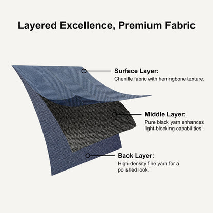 Gabriel Chenille Custom Herringbone Texture Curtains