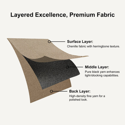 Gabriel Chenille Custom Herringbone Texture Curtains