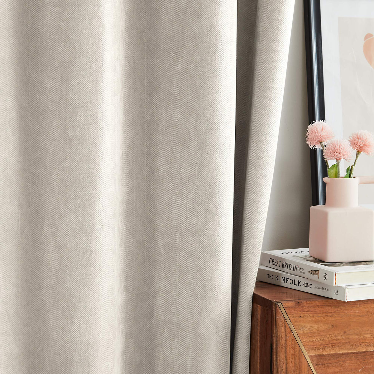 Gabriel Chenille Custom Herringbone Texture Curtains