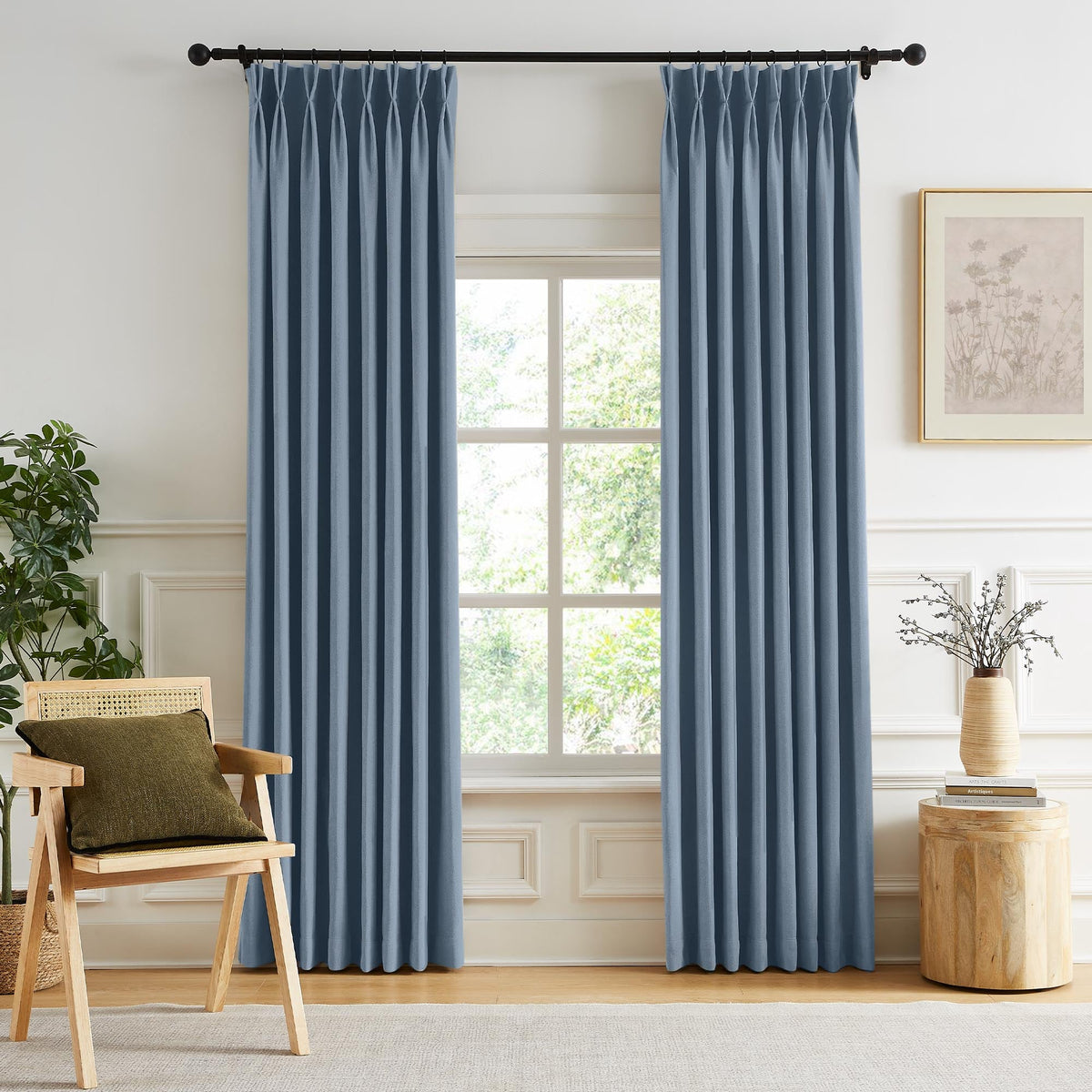 Gabriel Chenille Custom Herringbone Texture Curtains