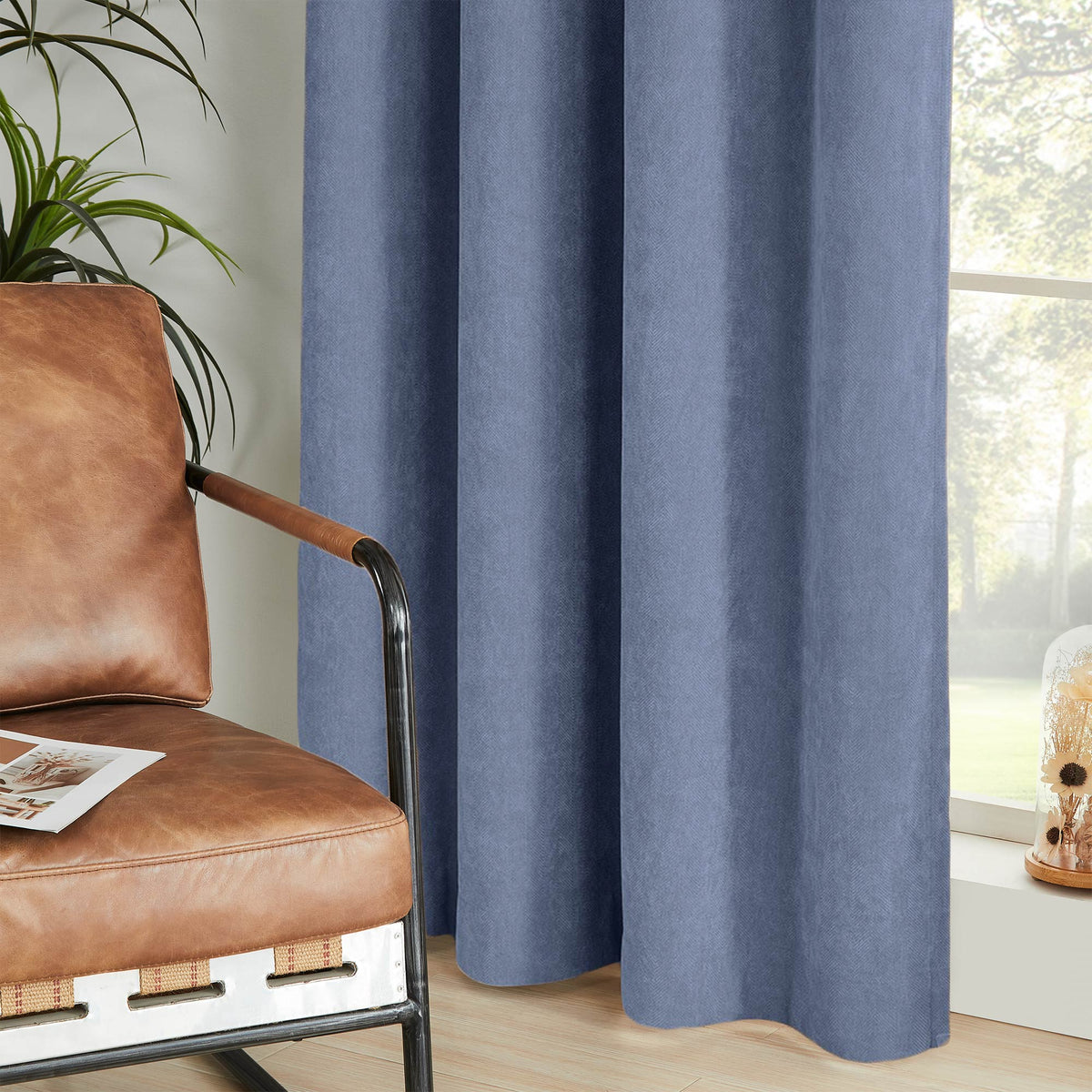Gabriel Chenille Custom Herringbone Texture Curtains