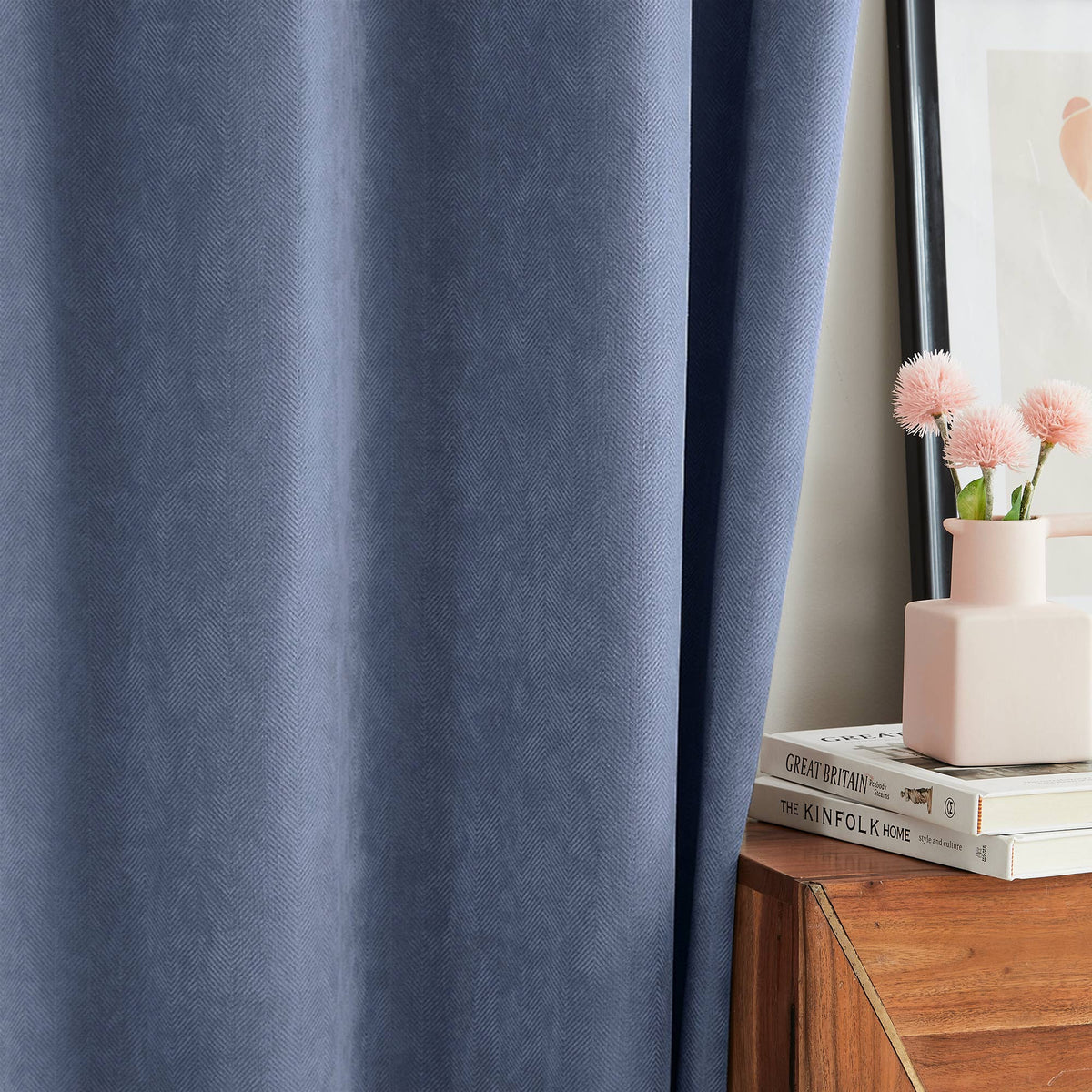 Gabriel Chenille Custom Herringbone Texture Curtains