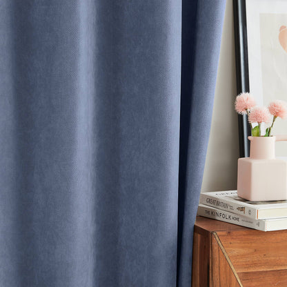 Gabriel Chenille Custom Herringbone Texture Curtains