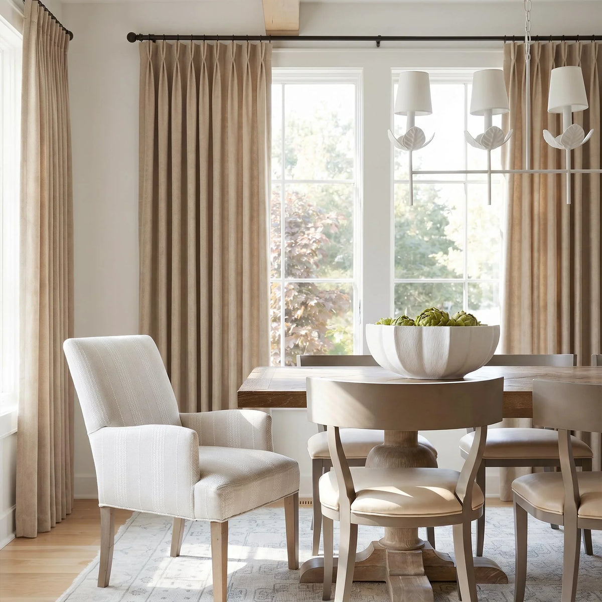 Gabriel Chenille Custom Herringbone Texture Curtains