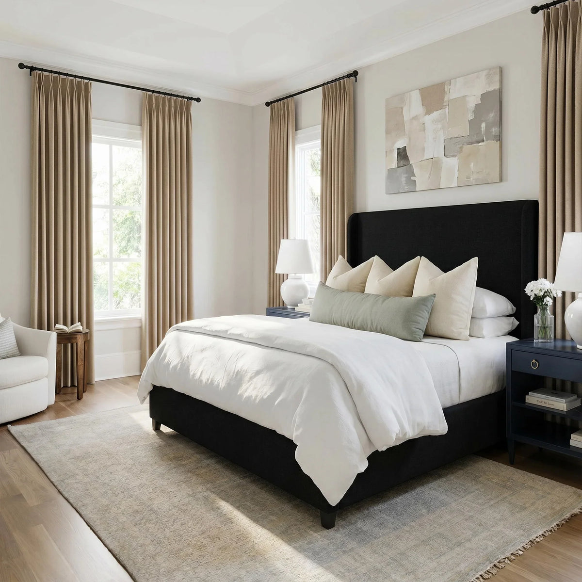 Gabriel Chenille Custom Herringbone Texture Curtains
